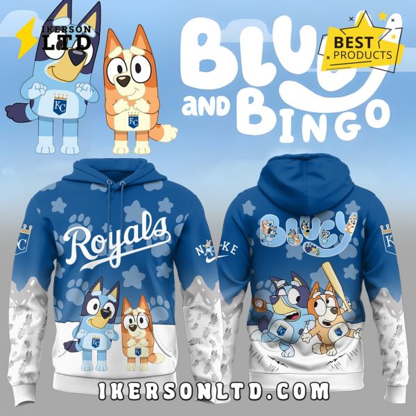 Kansas City Royals 2025 Bluey and Bingo Hoodie