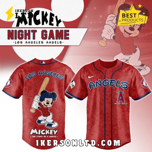 Los Angeles Angels x Mickey Night Game Baseball Jersey
