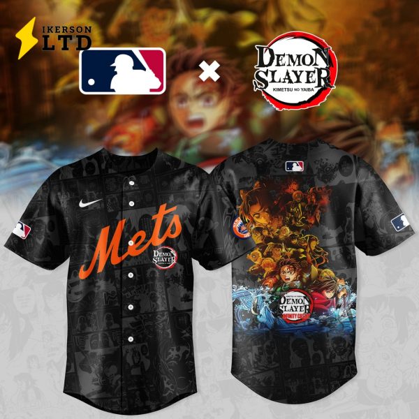 New York Mets MLB 2025 Demon Slayer Baseball Jersey