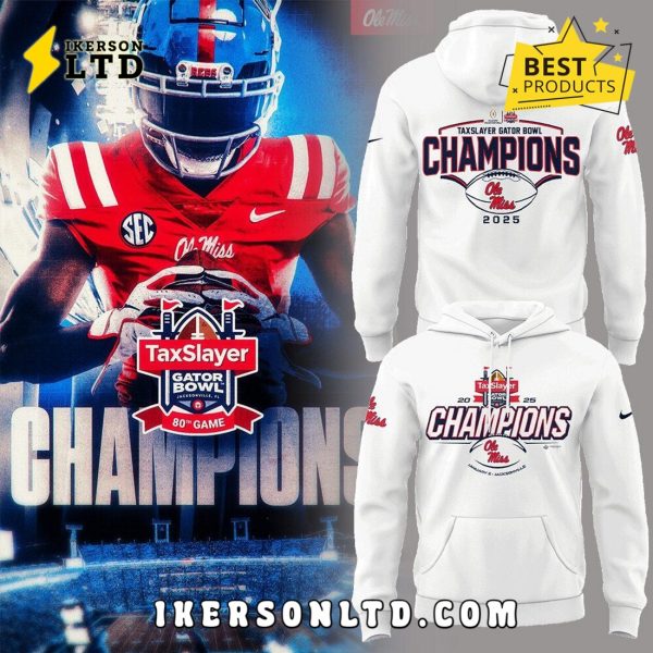 Ole Miss Football x Gator Bowl Champions Hoodie