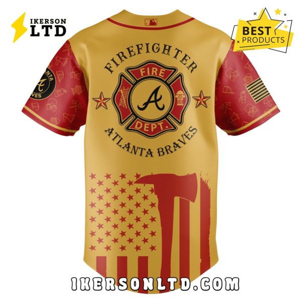 Atlanta Braves MLB Firefighter Appreciation Baseball Jersey