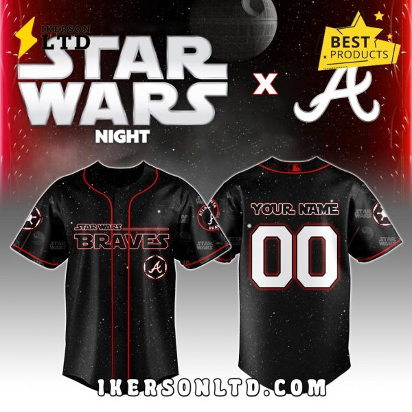 Atlanta Braves MLB x Star Wars Night Baseball Jersey