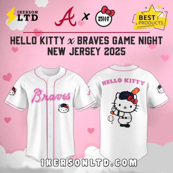 Atlanta Braves x Hello Kitty Game Night Baseball Jersey