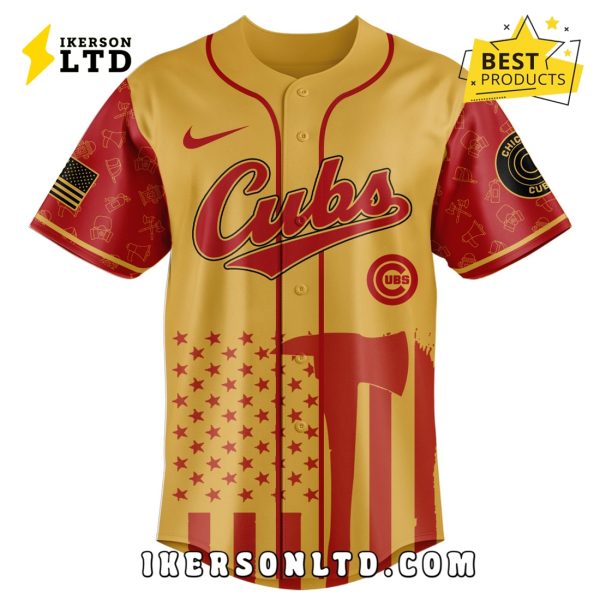 Chicago Cubs MLB Firefighter Appreciation Baseball Jersey