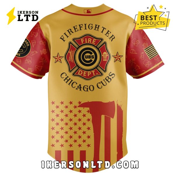 Chicago Cubs MLB Firefighter Appreciation Baseball Jersey