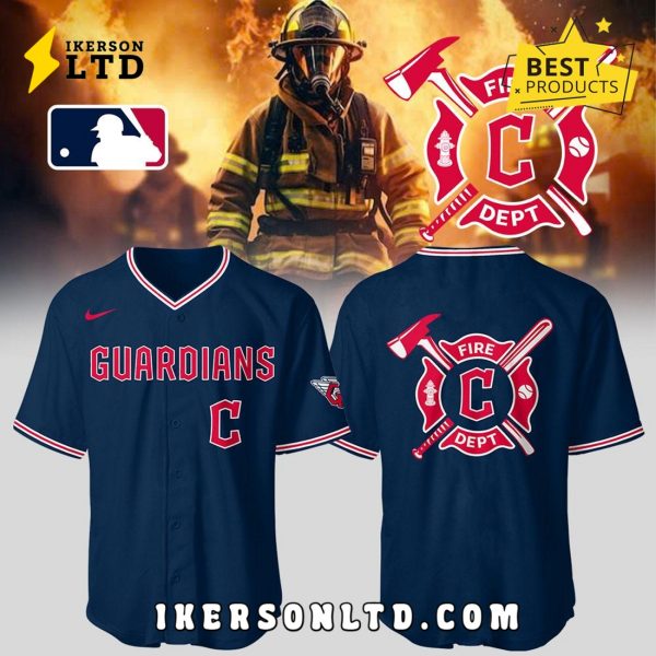 Cleveland Guardians x 2025 Firefighter Appreciation Night Baseball Jersey