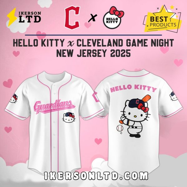Cleveland Guardians x Hello Kitty Game Night Baseball Jersey
