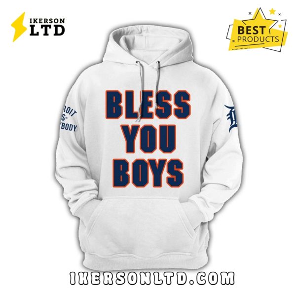 Detroit Tigers MLB Bless You Boys White Hoodie