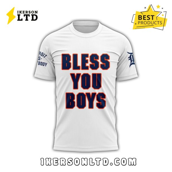 Detroit Tigers MLB Bless You Boys White Hoodie