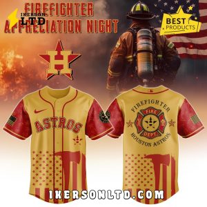 Houston Astros MLB Firefighter Appreciation Baseball Jersey