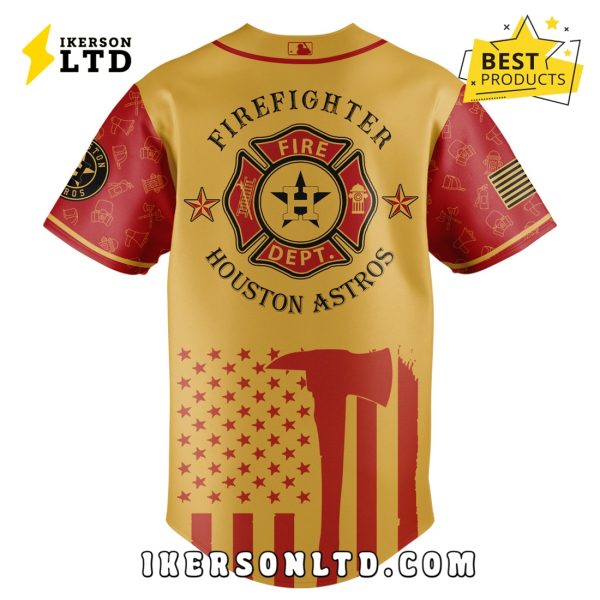 Houston Astros MLB Firefighter Appreciation Baseball Jersey