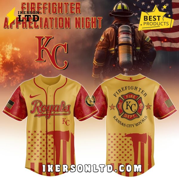 Kansas City Royals MLB Firefighter Appreciation Baseball Jersey