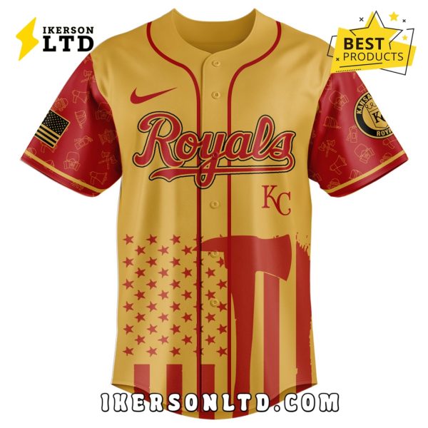 Kansas City Royals MLB Firefighter Appreciation Baseball Jersey