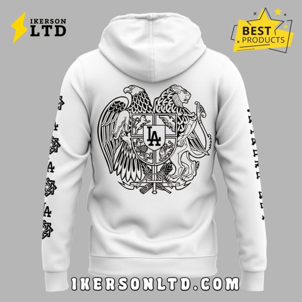 LA Dodgers x Armenian Heritage 2025 White Hoodie