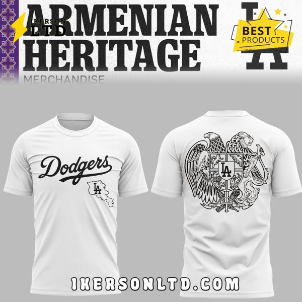 LA Dodgers x Armenian Heritage 2025 White Hoodie