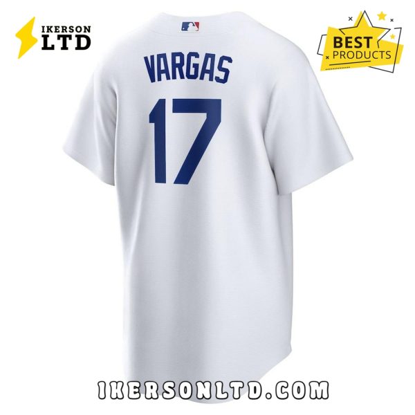LA Miguel Vargas White Replica Player Baseball Jersey