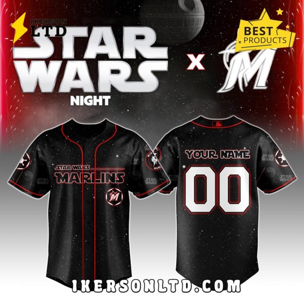 Miami Marlins MLB x Star Wars Night Baseball Jersey