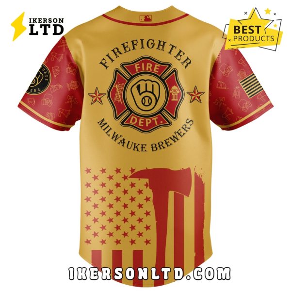 Milwauke Brewers MLB Firefighter Appreciation Baseball Jersey