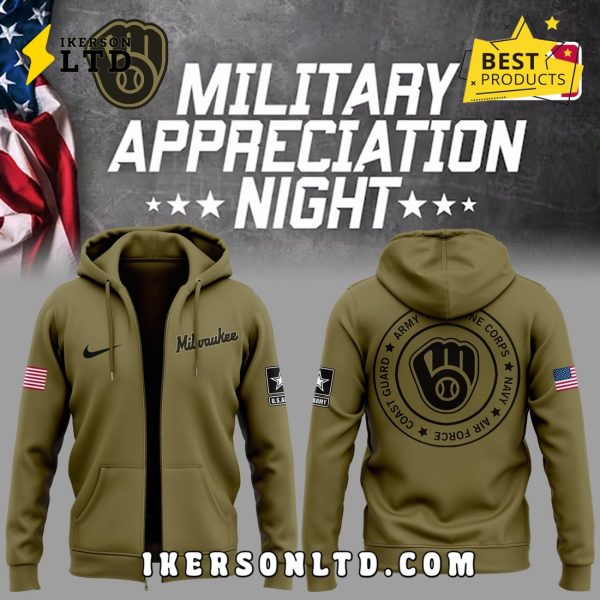 Milwaukee Brewers x 2025 Military Appreciation Night Hoodie