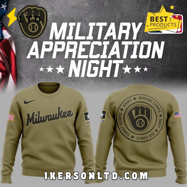 Milwaukee Brewers x 2025 Military Appreciation Night Hoodie
