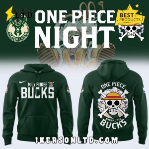 Milwaukee Bucks x 2025 OnePiece Green Hoodie