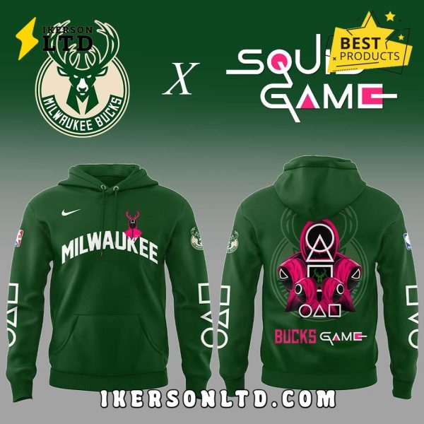 Milwaukee Bucks x Squid Game Green Hoodie