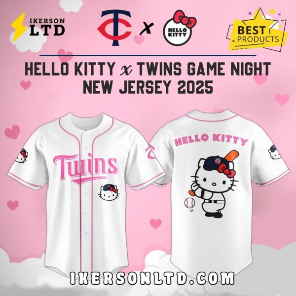 Minnesota Twins x Hello Kitty Game Night Baseball Jersey