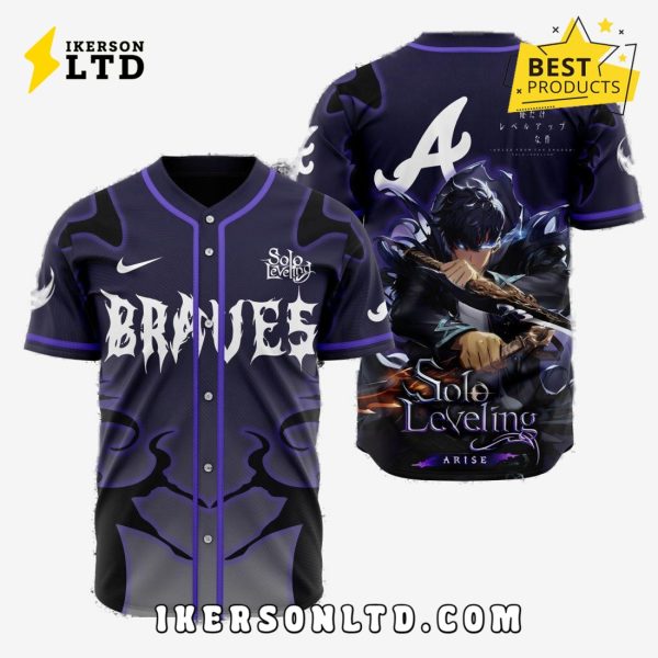 MLB Atlanta Braves x Solo Leveling Baseball Jersey