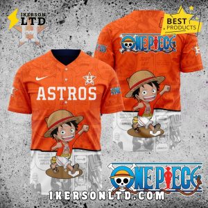 MLB Houston Astros x One Piece Baseball Jersey