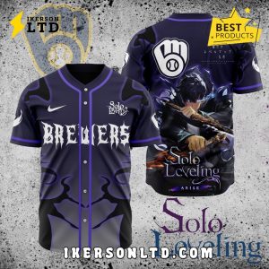 MLB Milwaukee Brewers x Solo Leveling Baseball Jersey