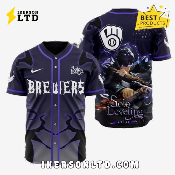 MLB Milwaukee Brewers x Solo Leveling Baseball Jersey