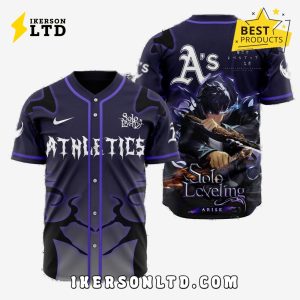 MLB Oakland Athletics x Solo Leveling Baseball Jersey