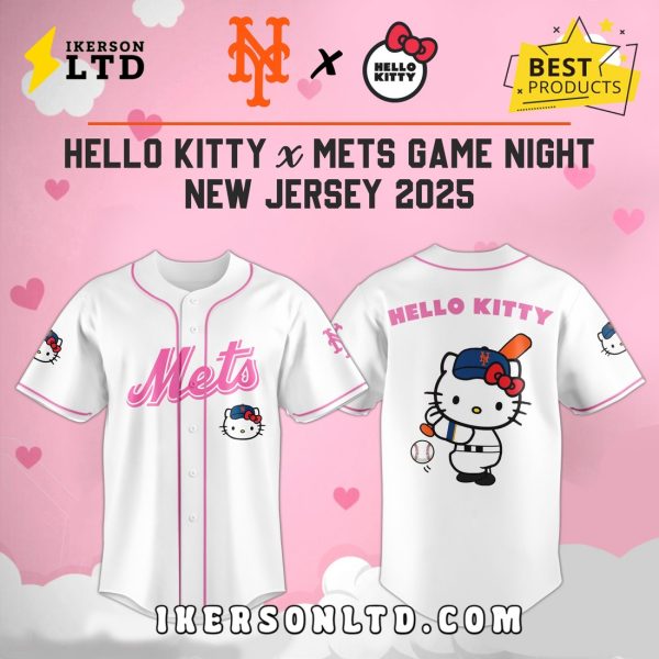 New York Mets x Hello Kitty Game Night Baseball Jersey