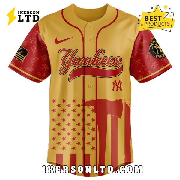New York Yankees MLB Firefighter Appreciation Baseball Jersey