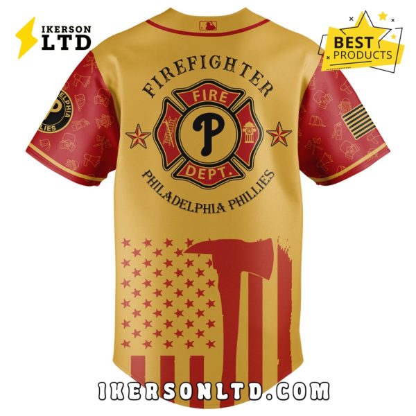 Philadelphia Phillies MLB Firefighter Appreciation Baseball Jersey