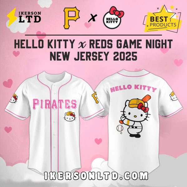 Pittsburgh Pirates x Hello Kitty Game Night Baseball Jersey