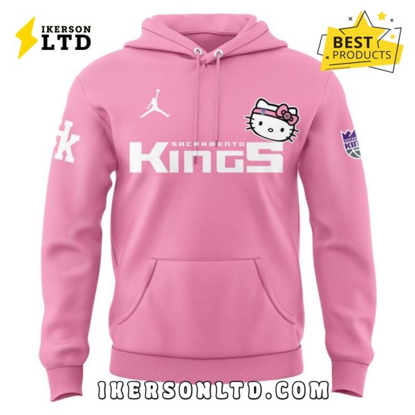 Sacramento Kings x 2025 Hello Kitty Night Pink Hoodie
