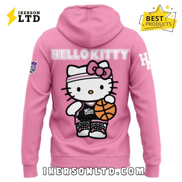 Sacramento Kings x 2025 Hello Kitty Night Pink Hoodie