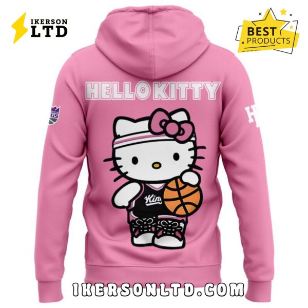 Sacramento Kings x 2025 Hello Kitty Night Pink Hoodie