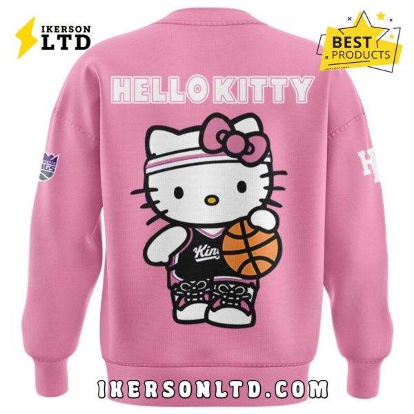Sacramento Kings x 2025 Hello Kitty Night Pink Hoodie