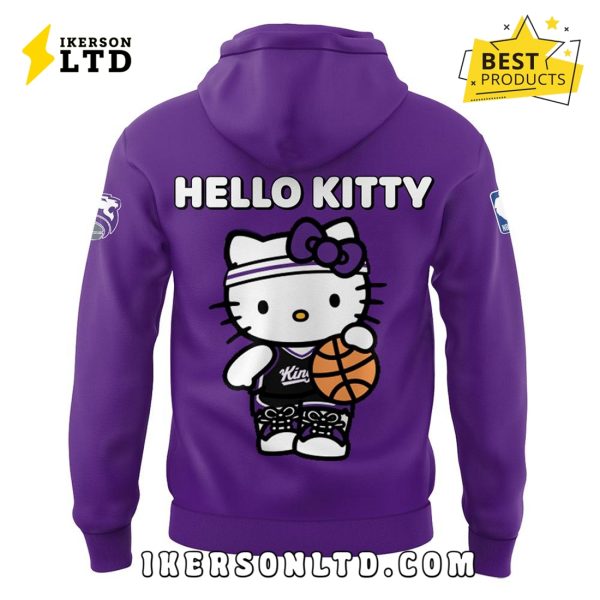 Sacramento Kings x 2025 Hello Kitty Night Purple Hoodie