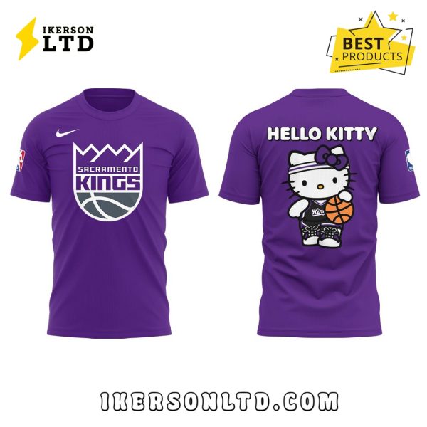 Sacramento Kings x 2025 Hello Kitty Night Purple Hoodie