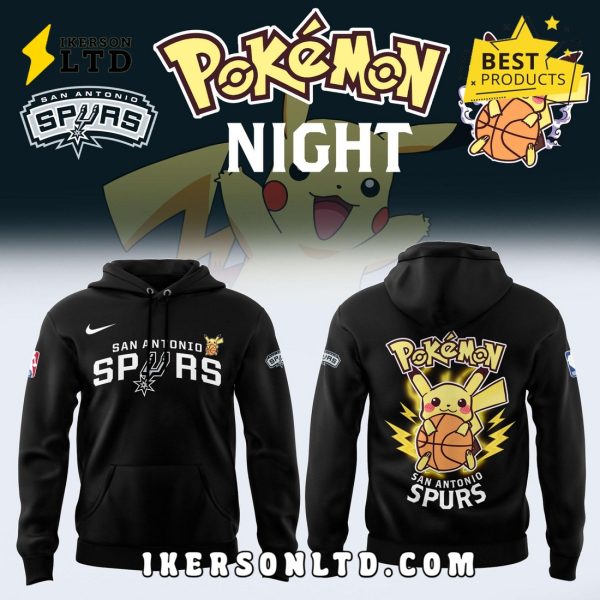 San Antonio Spurs x 2025 Pokemon Night Hoodie