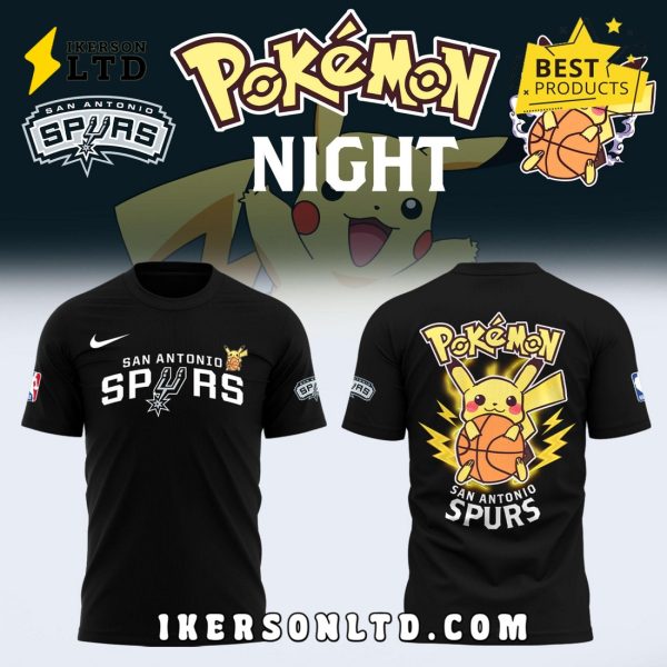 San Antonio Spurs x 2025 Pokemon Night Hoodie