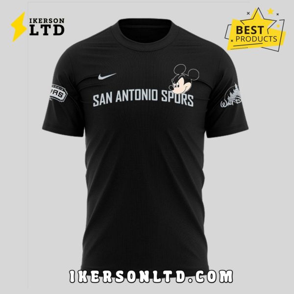 San Antonio Spurs x Mickey Mouse 2025 Black Hoodie