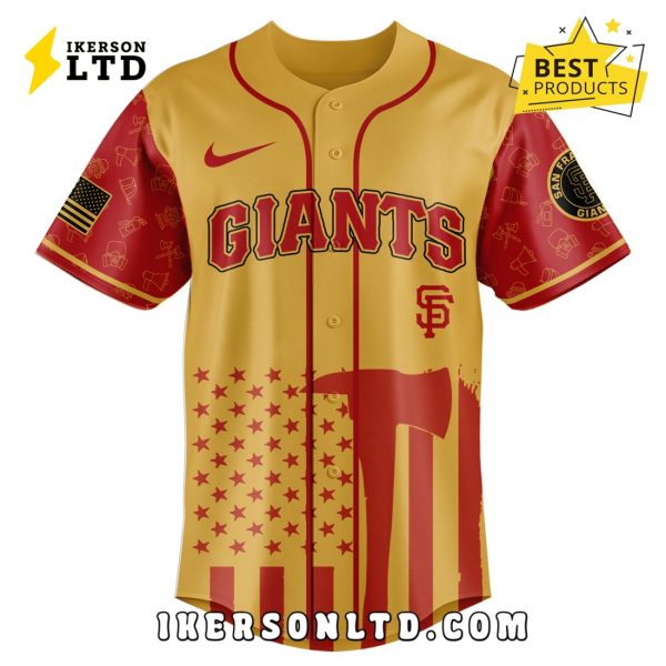 San Francisco Giants MLB Firefighter Appreciation Baseball Jersey