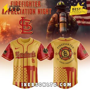 St. Louis Cardinals MLB Firefighter Appreciation Baseball Jersey
