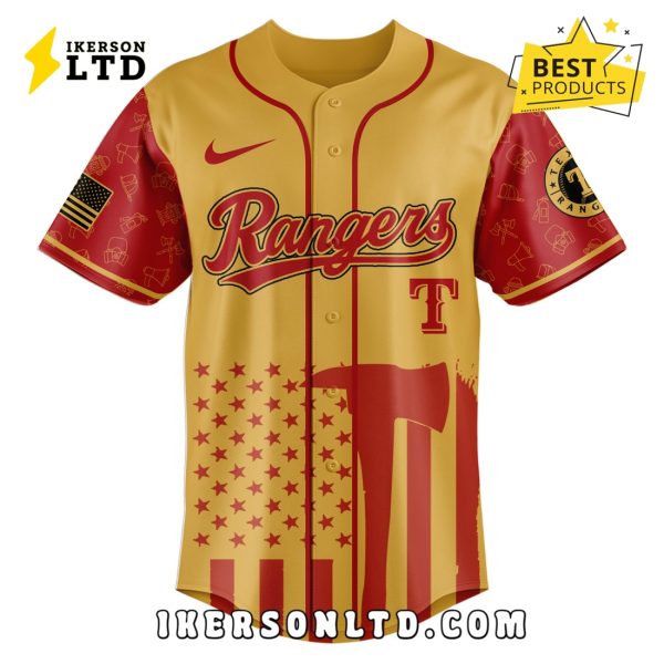 Texas Rangers MLB Firefighter Appreciation Baseball Jersey