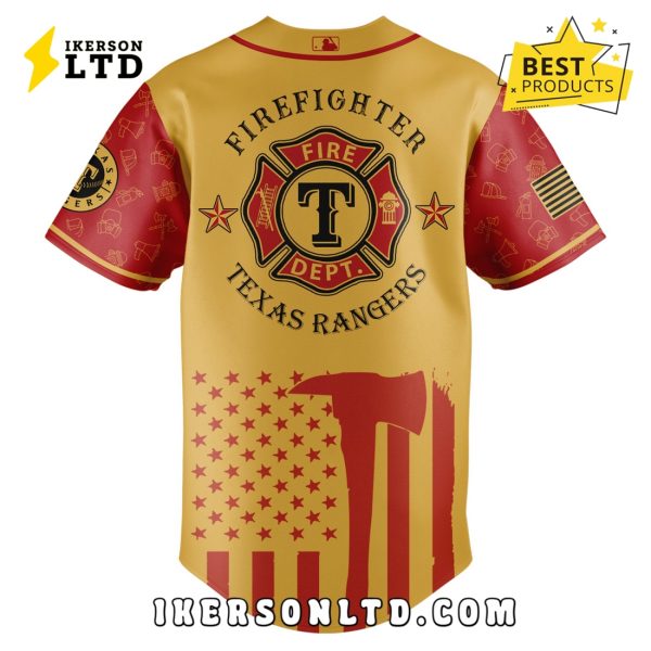 Texas Rangers MLB Firefighter Appreciation Baseball Jersey
