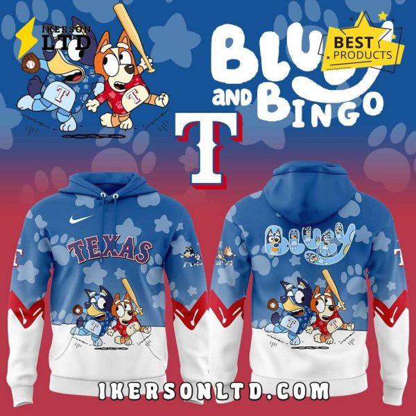 Texas Rangers x Bluey and Bingo Day 2025 Hoodie
